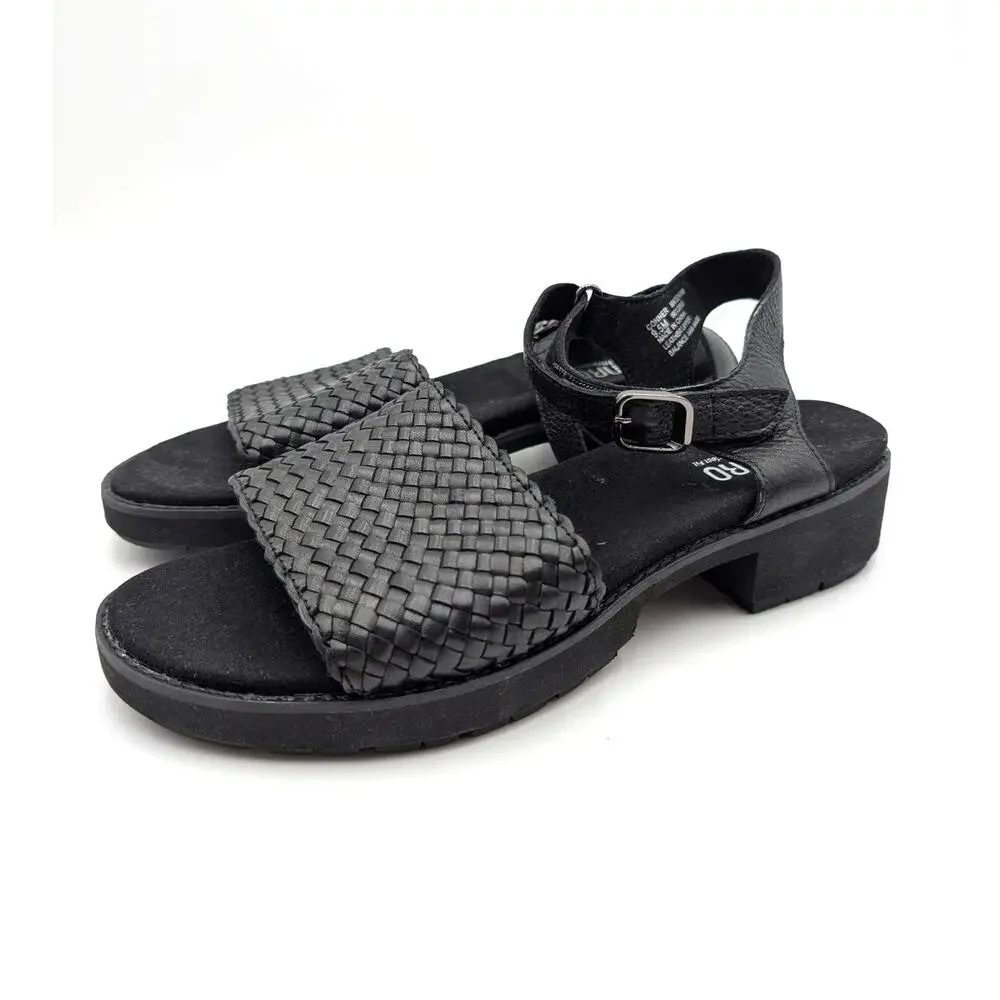 Munro Conner Ankle Strap Platform Sandals Women's Black Size US9.5M EU40